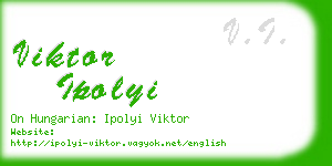 viktor ipolyi business card